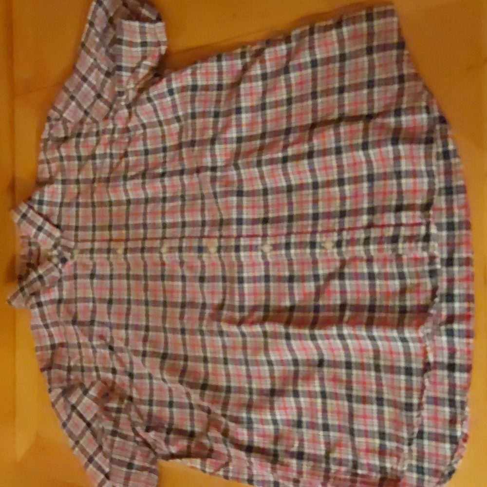 DENIM & SUPPLY RL SHORT SLEEVE POCKET BUTTON DWN SIZE XL..STRIPED/ BOXED